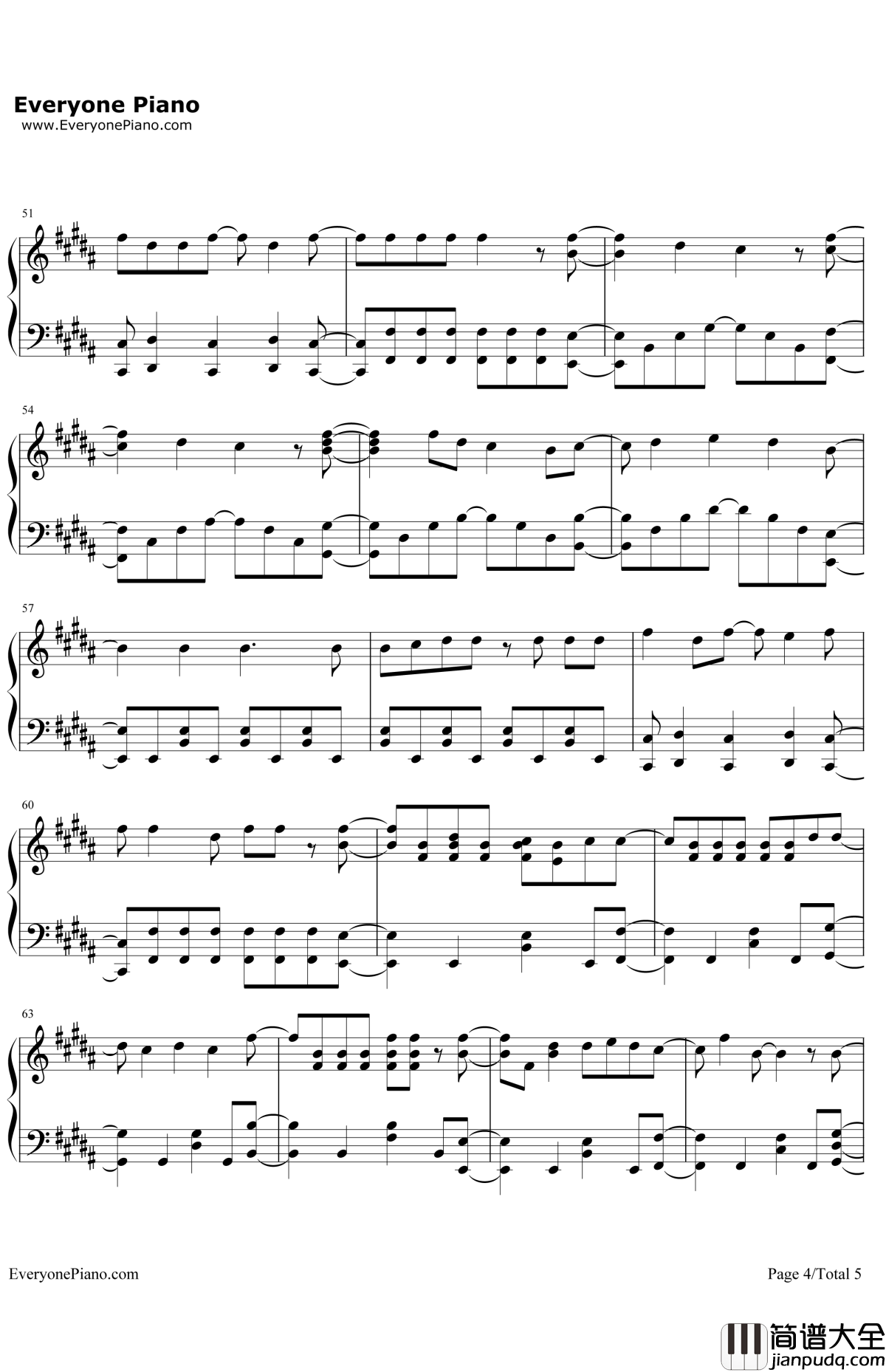 FLYHIGH钢琴谱_BURNOUTSYNDROMES_排球少年第二季OP2