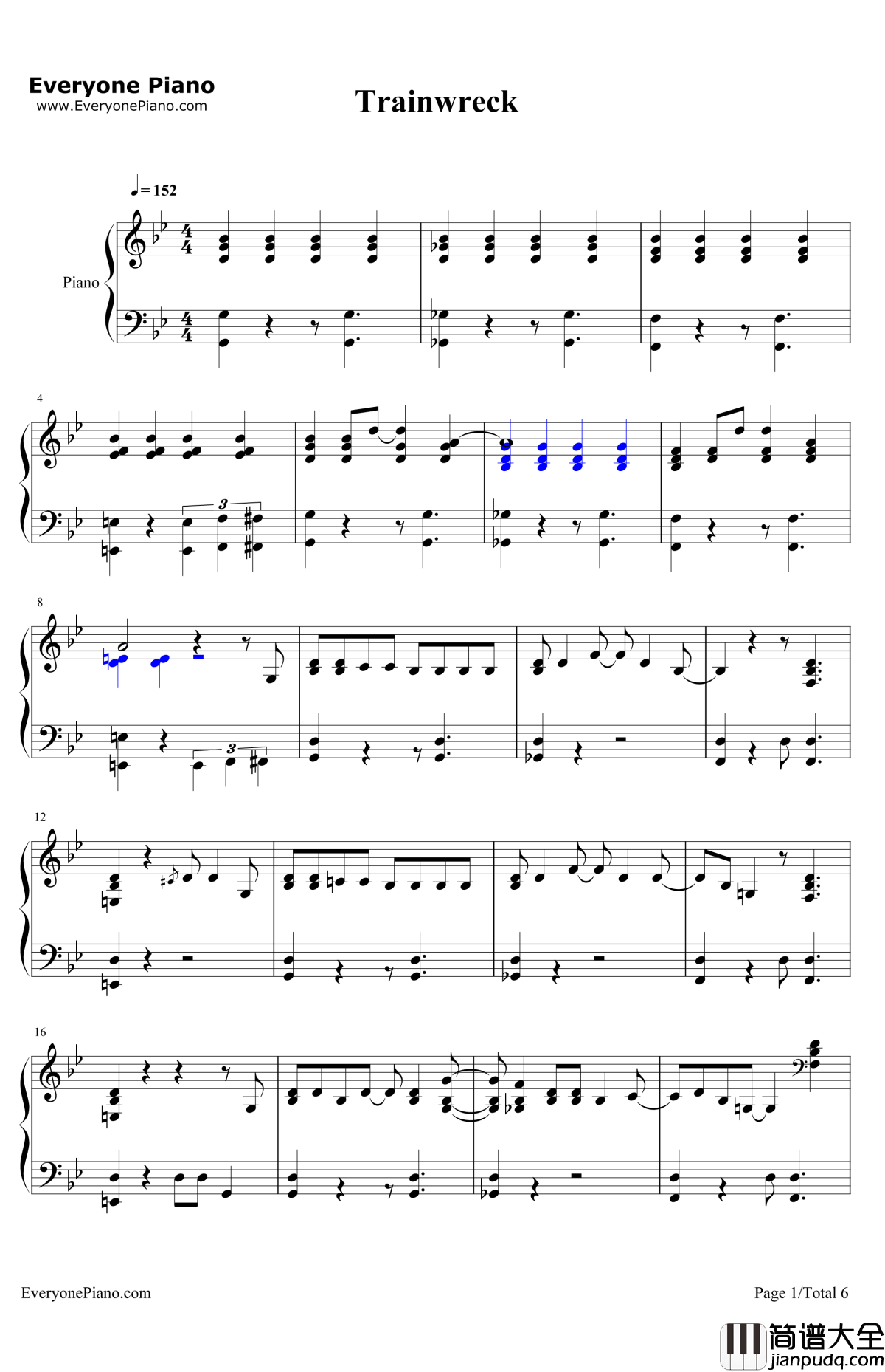 Trainwreck钢琴谱_DemiLovato