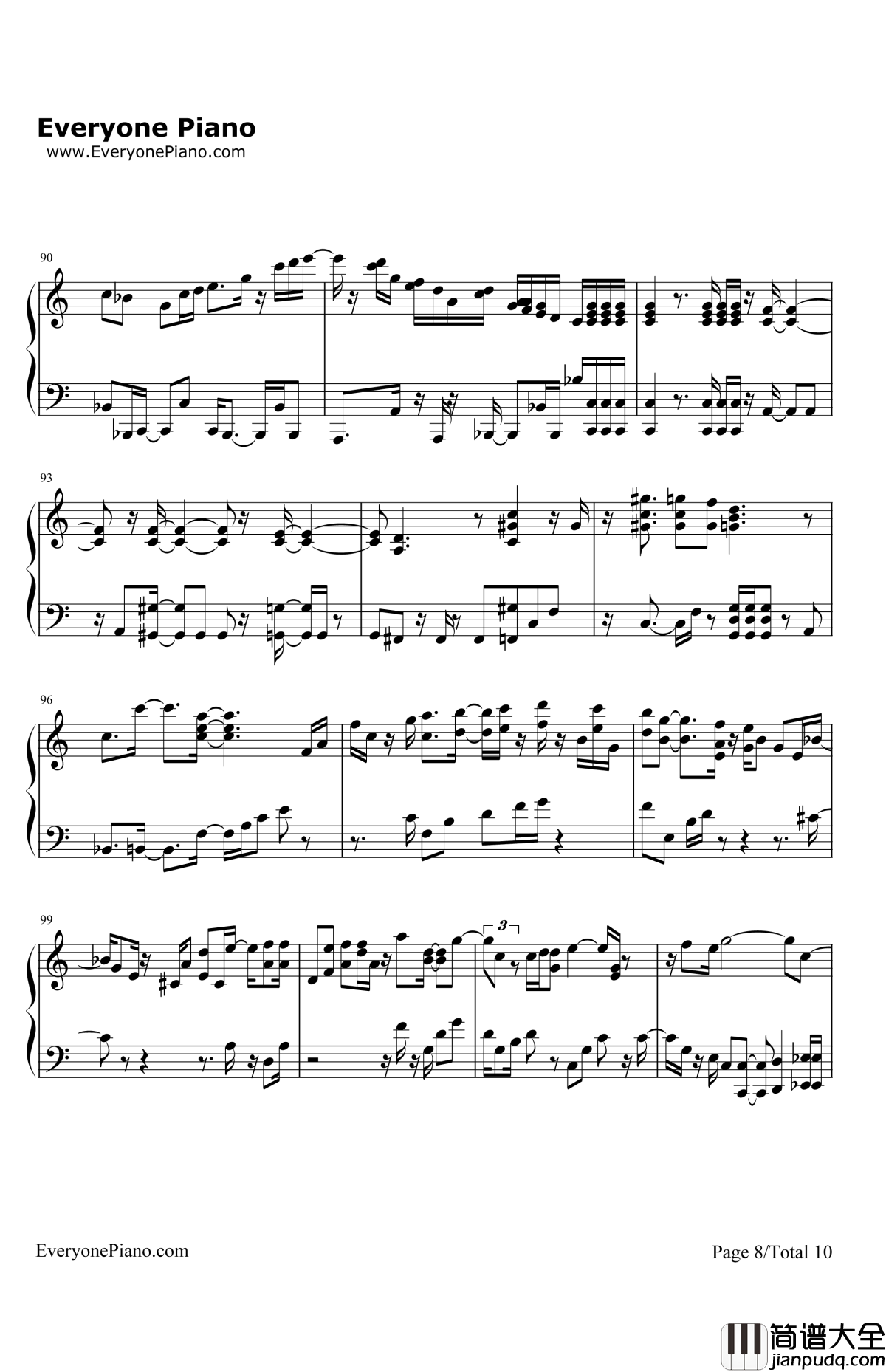 BonVoyage钢琴谱_Bon_BonBlanco_海贼王OP4