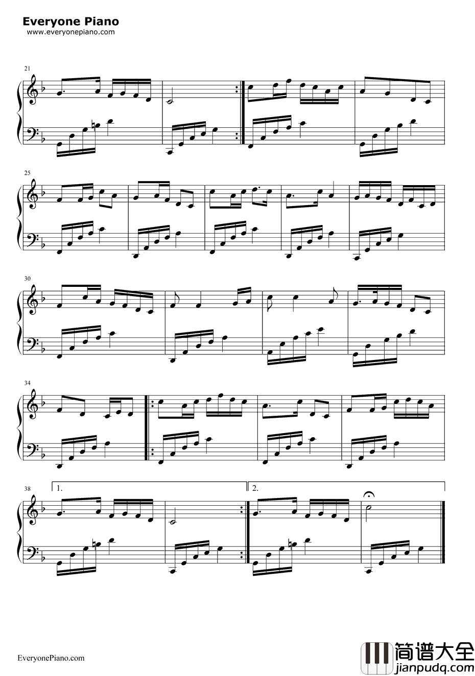 浏阳河钢琴谱_唐璧光