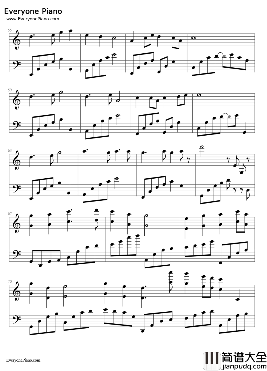 心愿（仙剑5）钢琴谱_陈依婷