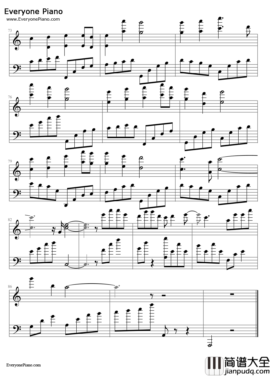 心愿（仙剑5）钢琴谱_陈依婷