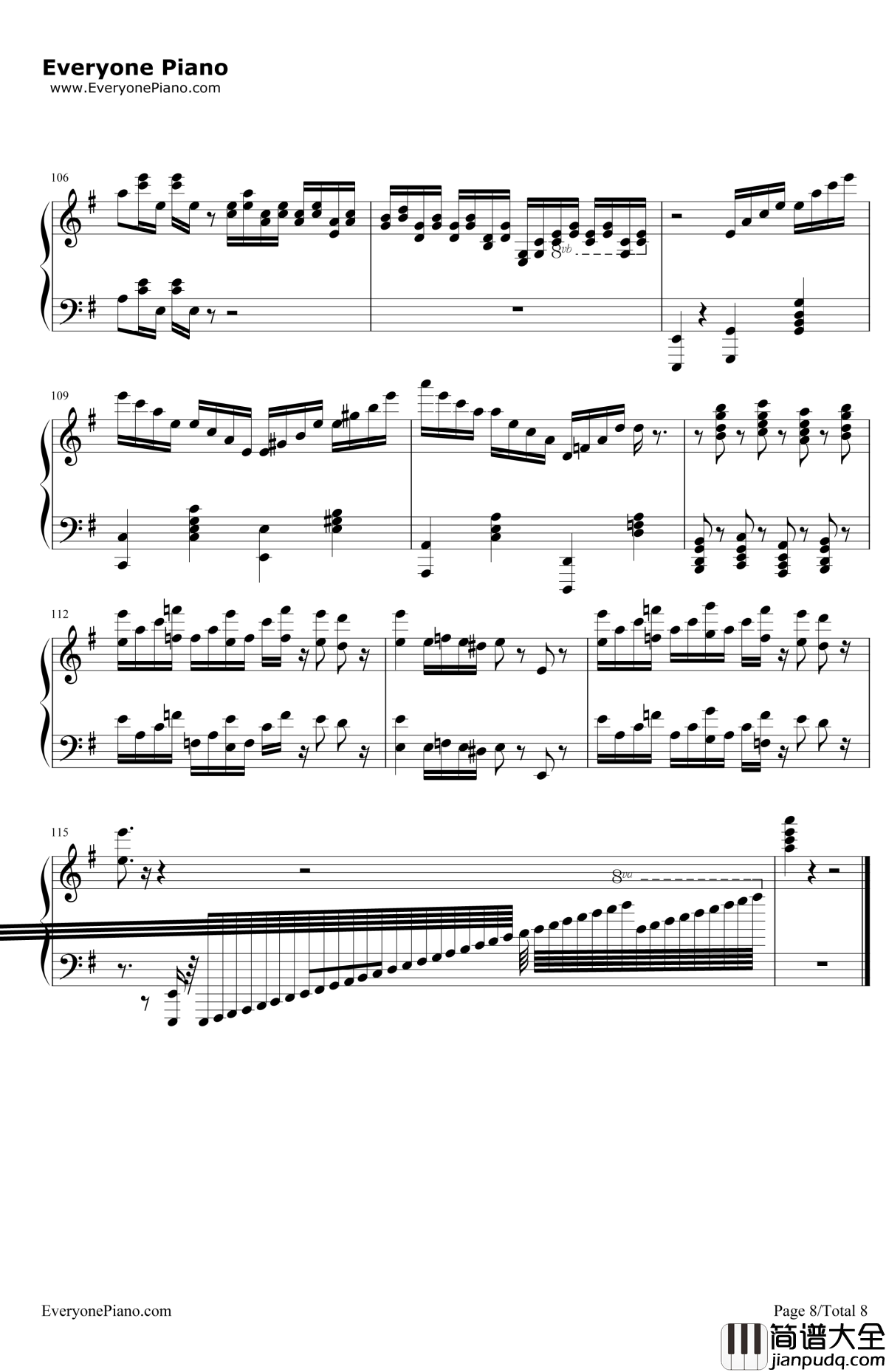 吉普赛女郎钢琴谱_马克西姆_TheGypsyMaid