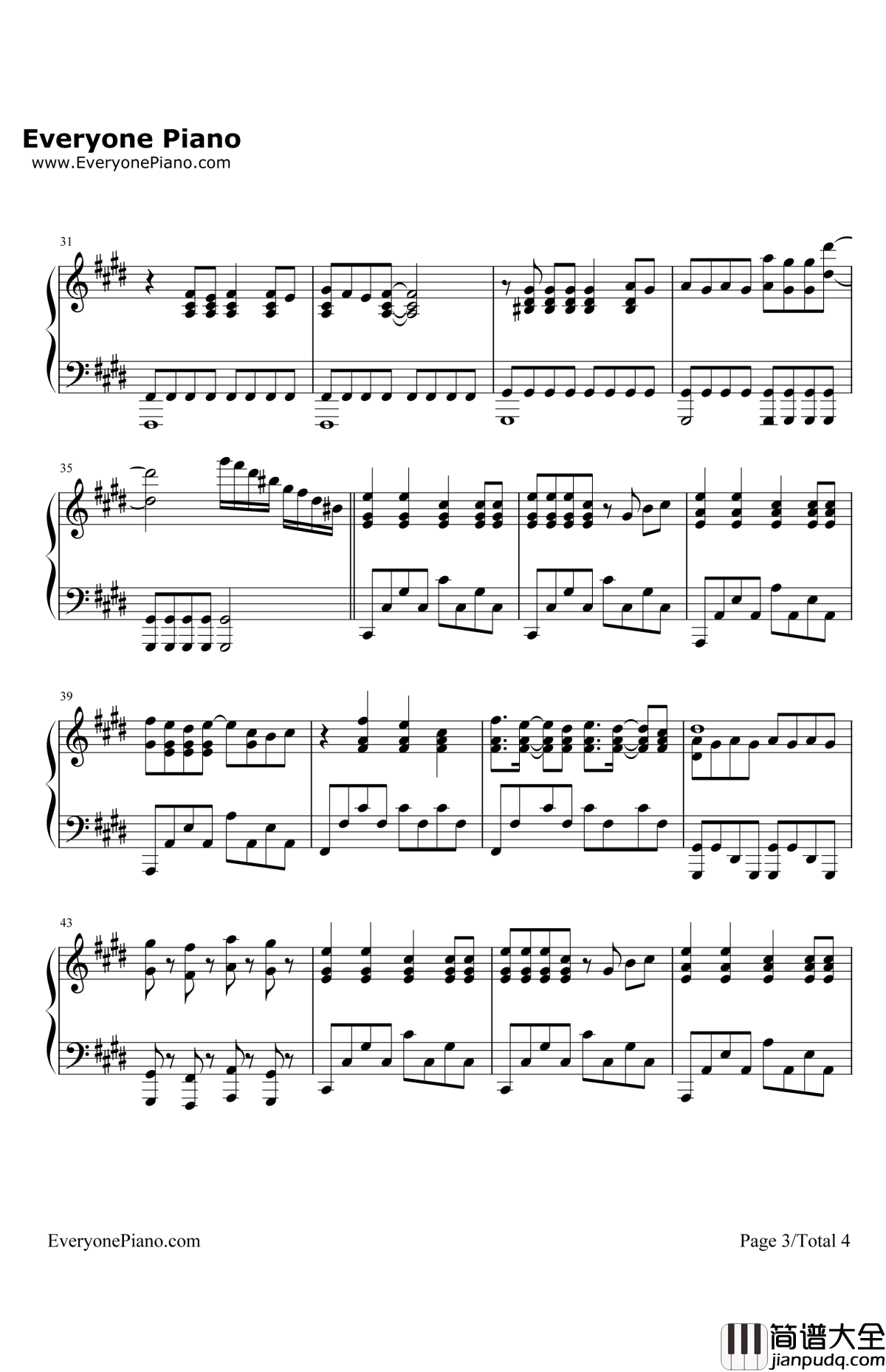 就是孙悟空钢琴谱_郭富城_西游记之孙悟空三打白骨精主题曲