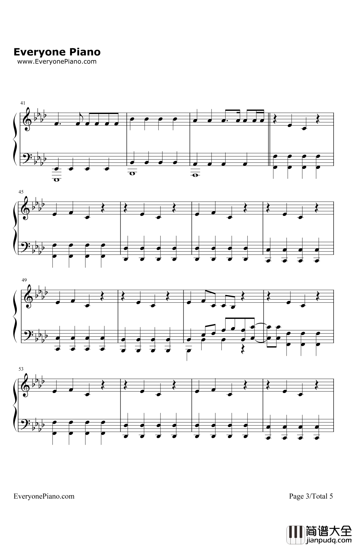 StarryEyed钢琴谱_EllieGoulding_海扁王插曲