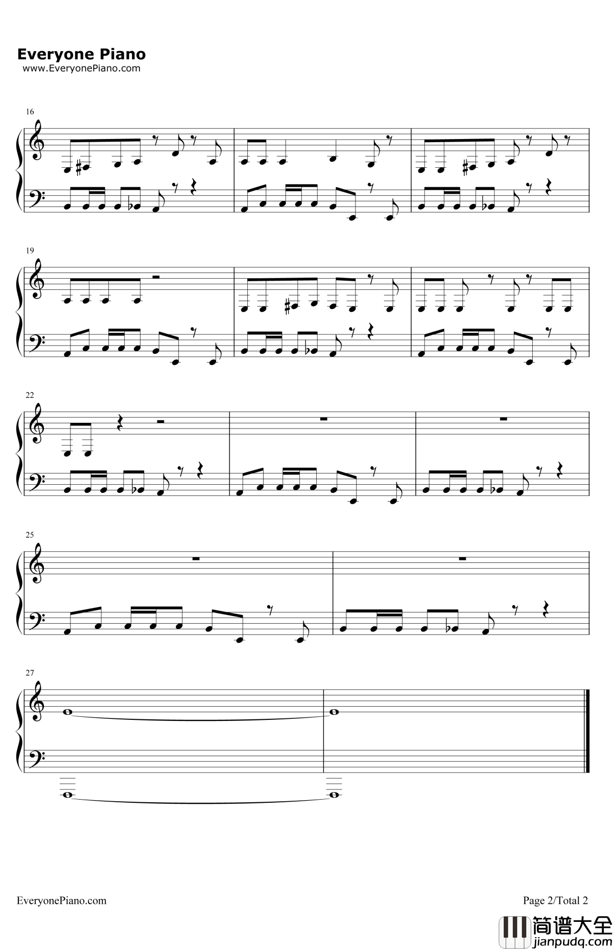 CakebytheOcean钢琴谱_DNCE