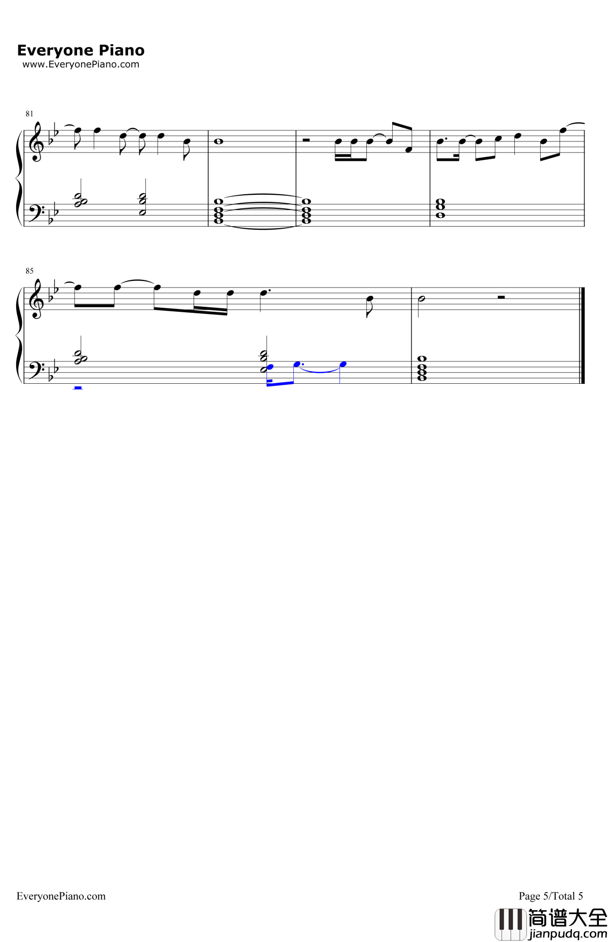 SmallBump钢琴谱_EdSheeran