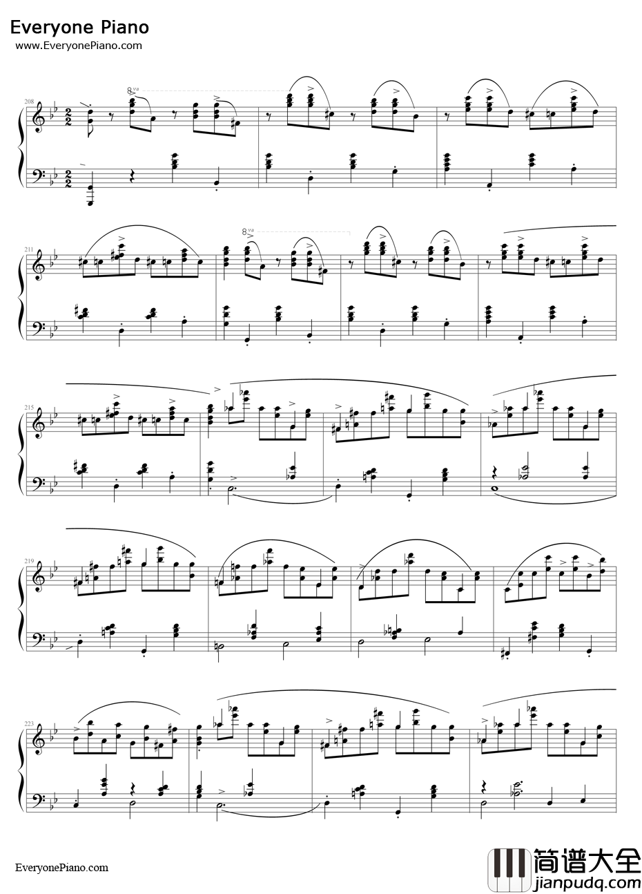 G小调第一叙事曲钢琴谱_肖邦