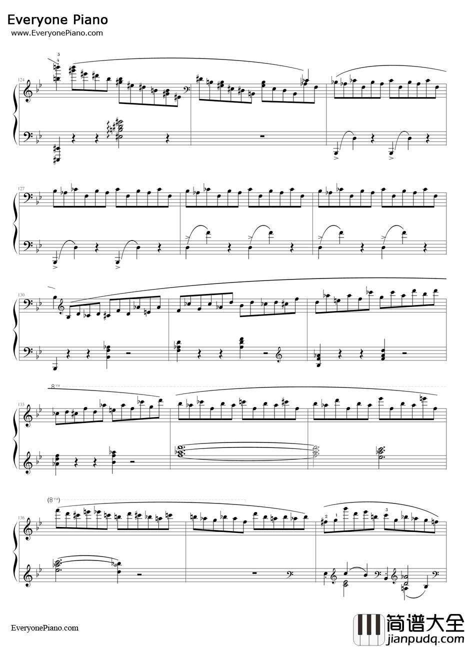 G小调第一叙事曲钢琴谱_肖邦