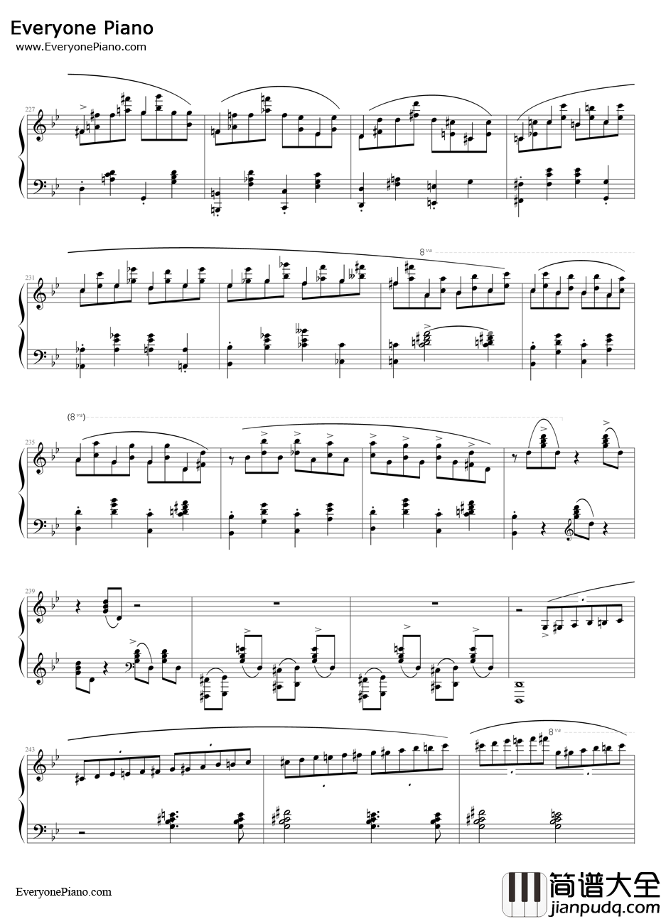 G小调第一叙事曲钢琴谱_肖邦