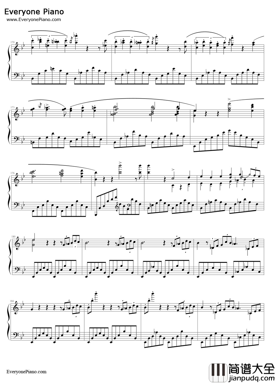 G小调第一叙事曲钢琴谱_肖邦