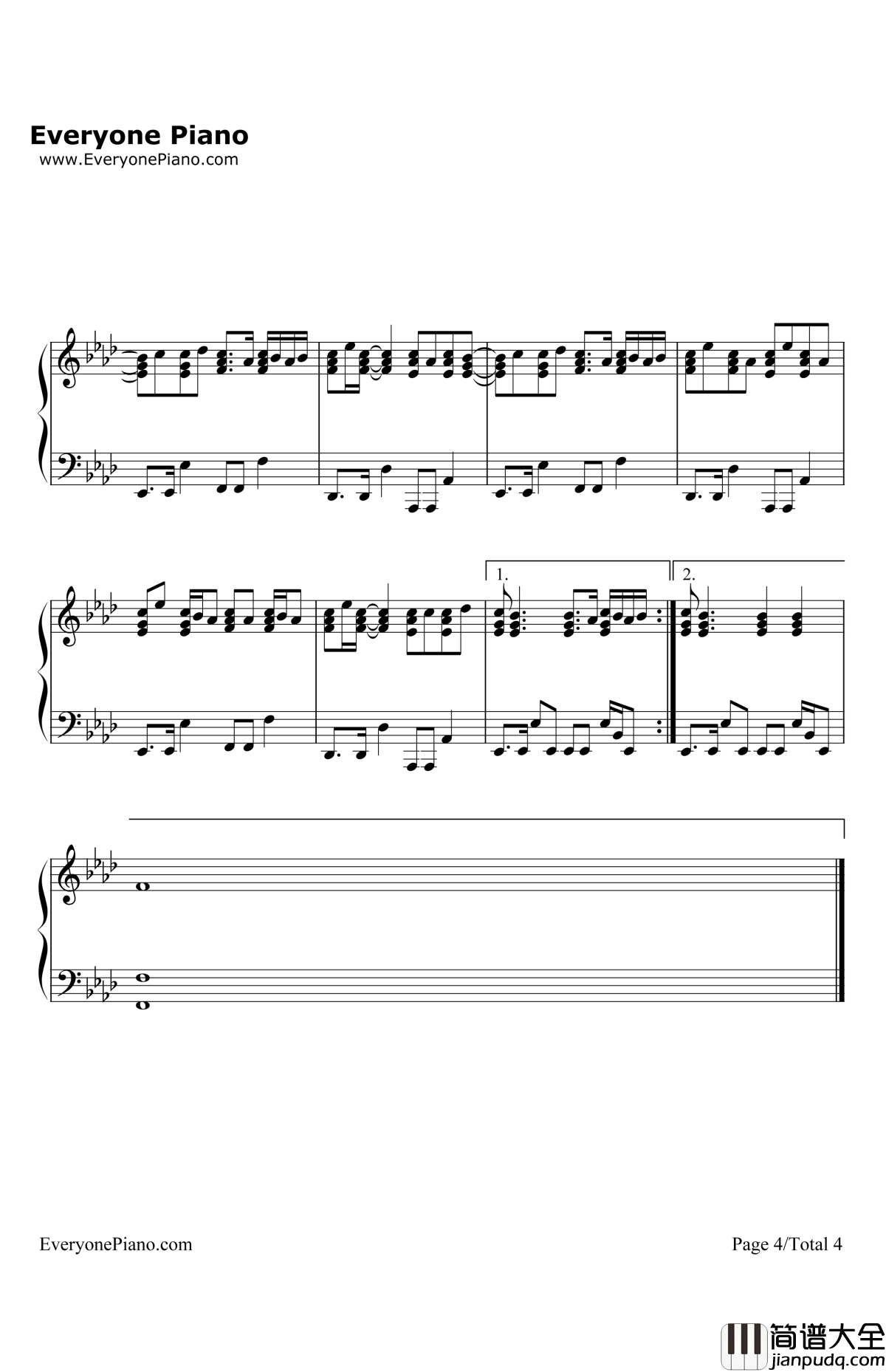 LetMeDown钢琴谱_KellyClarkson