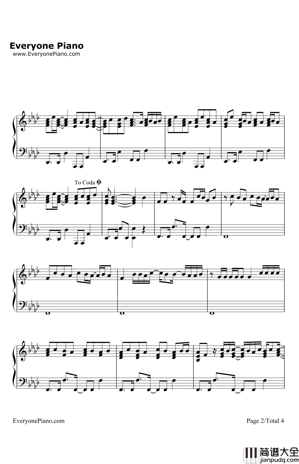 LetMeDown钢琴谱_KellyClarkson