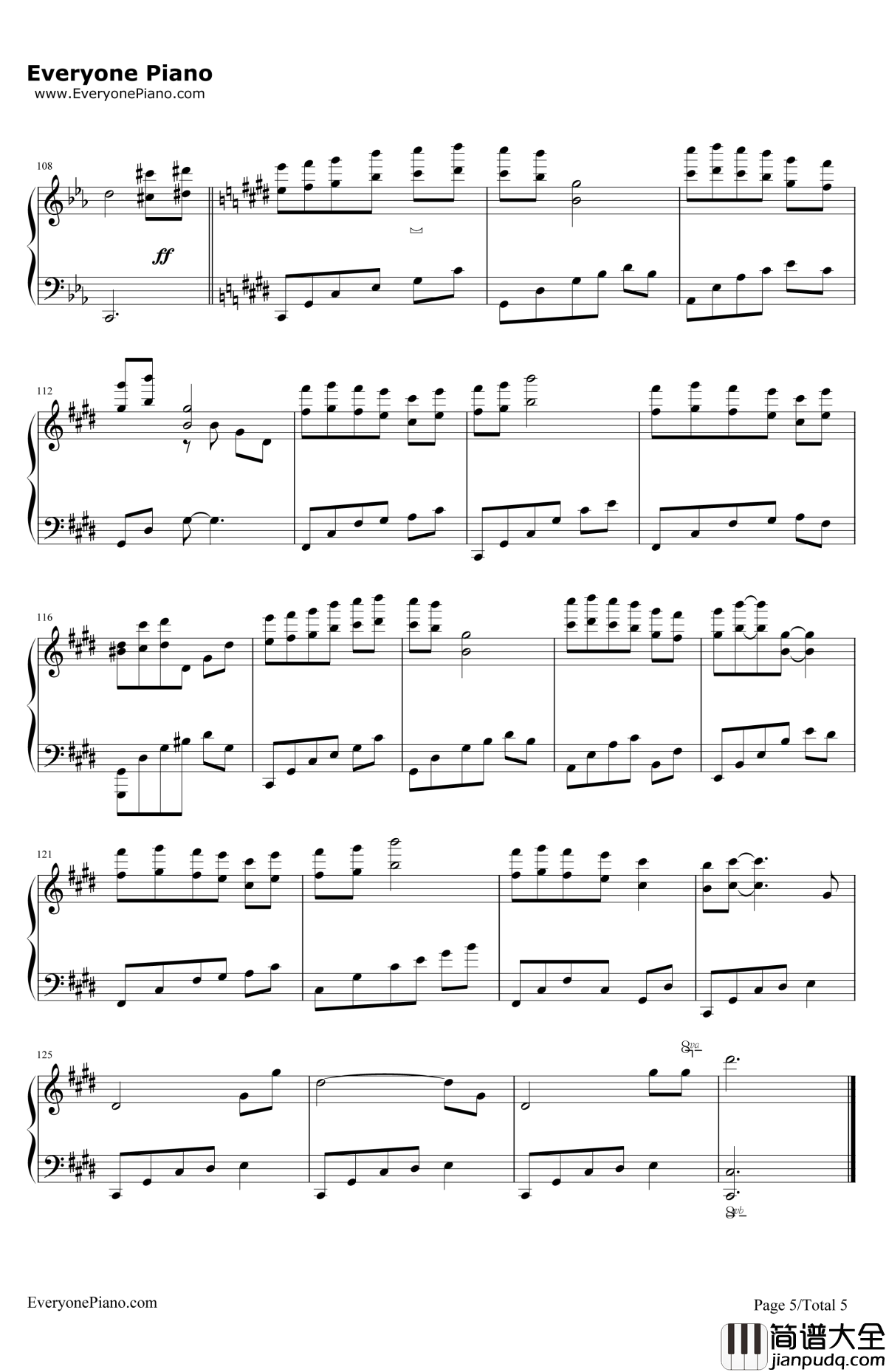 小小钢琴谱_小小_容祖儿