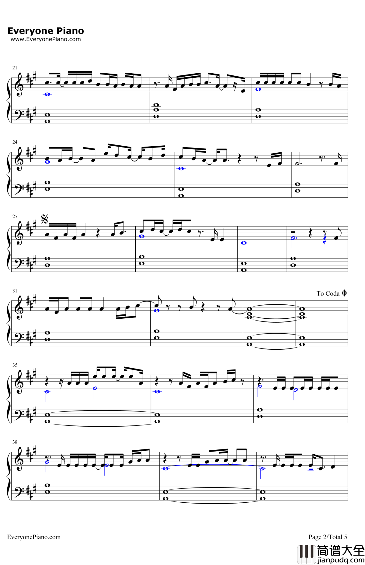 WakeMeUp钢琴谱_EdSheeran