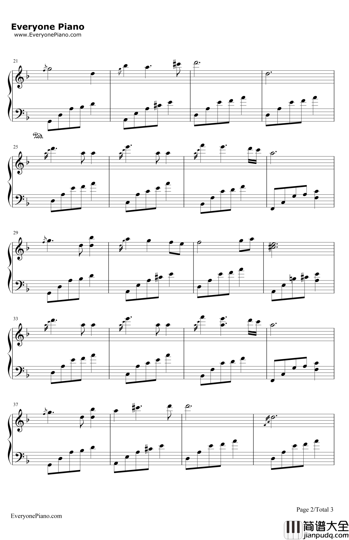 夜的钢琴曲2钢琴谱_石进_夜的钢琴曲2