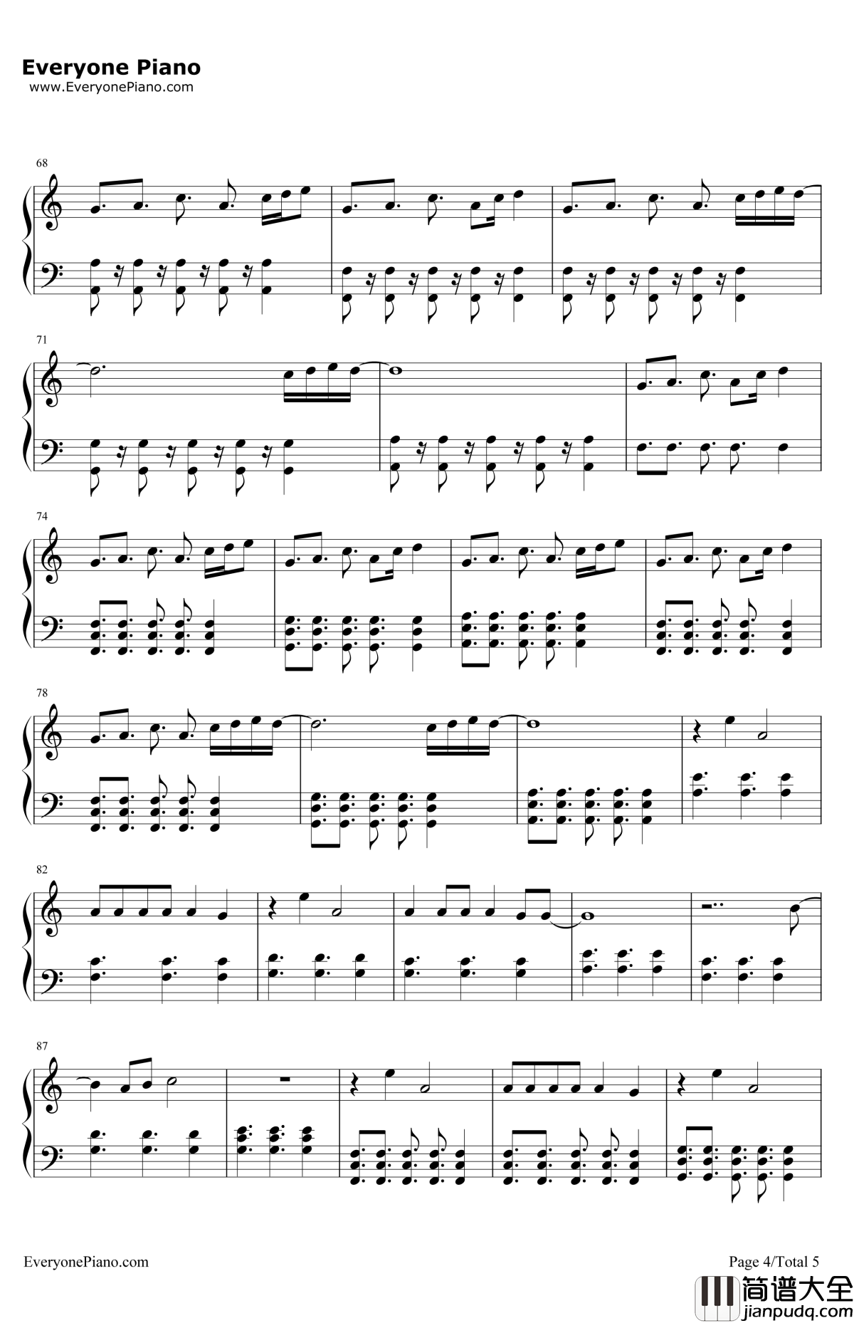 ThisIsWhatYouCameFor钢琴谱_CalvinHarris