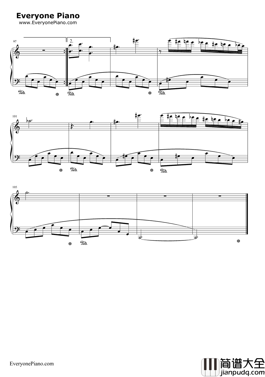 克劳汀幻想曲钢琴谱_马克西姆