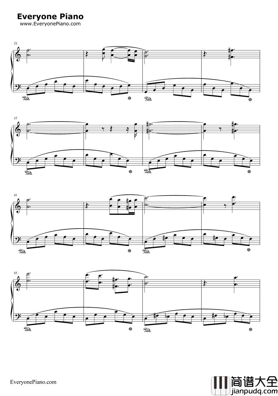 克劳汀幻想曲钢琴谱_马克西姆