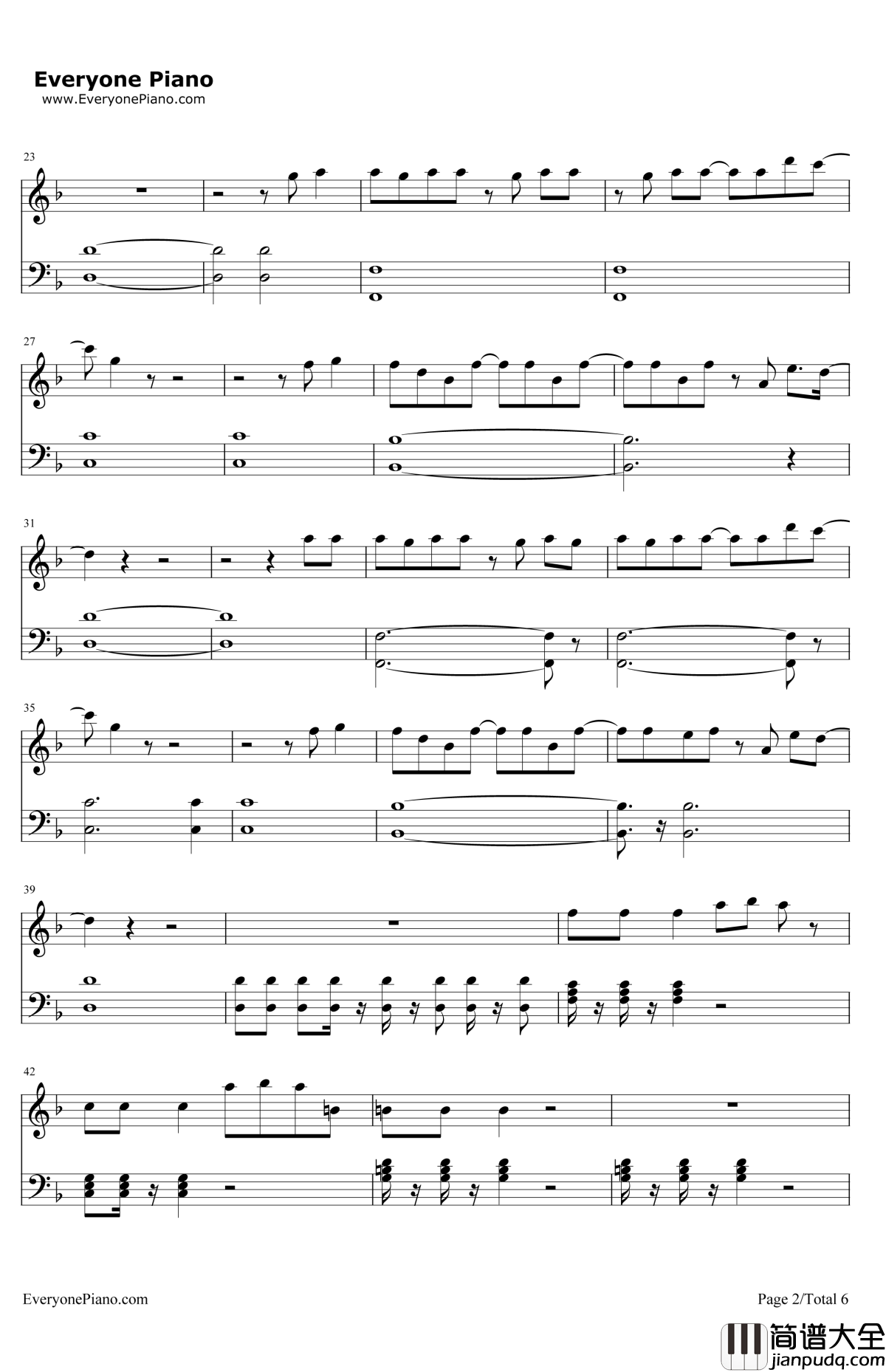 初学者钢琴谱_薛之谦_A测试之爱情大冒险主题曲