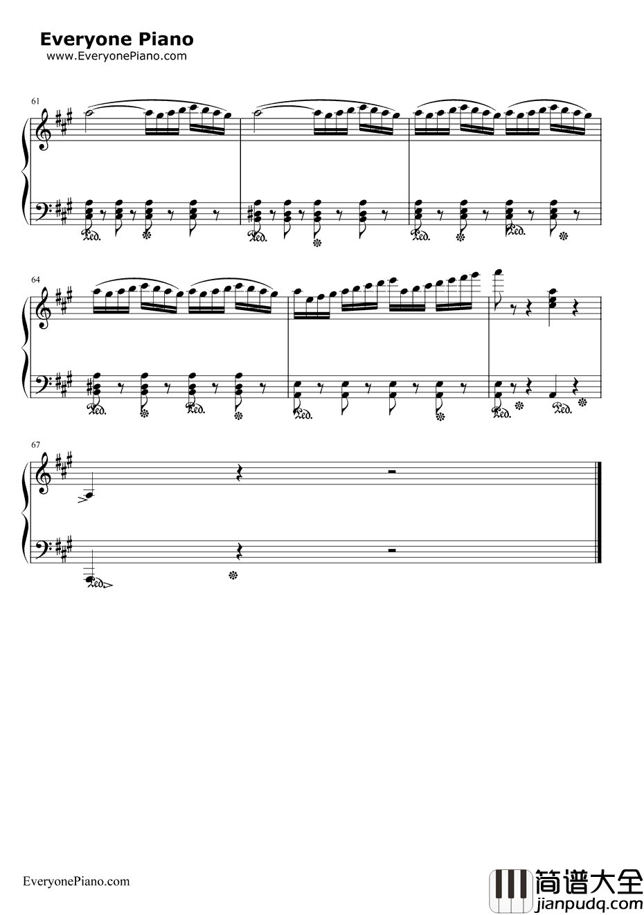 西班牙舞曲钢琴谱_肖斯塔科维奇_西班牙舞曲