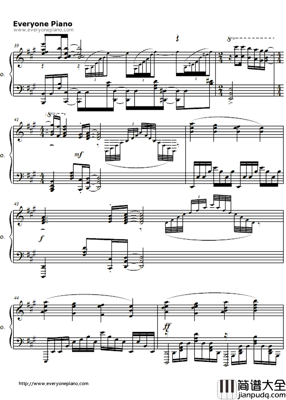 Trustinyou钢琴谱_sweetARMS_约会大作战ⅡOP