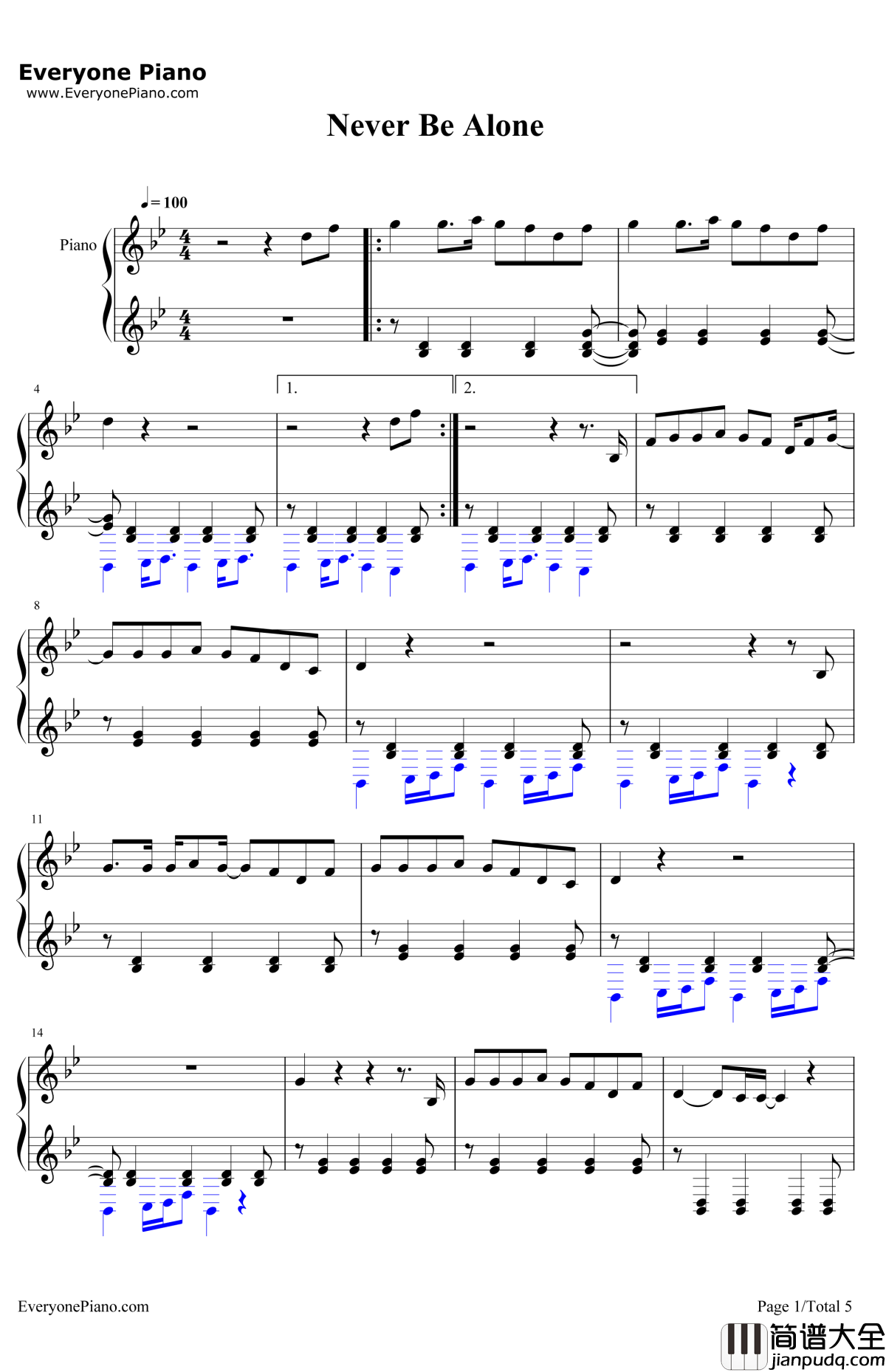 Never_Be_Alone钢琴谱_Shawn_Mendes