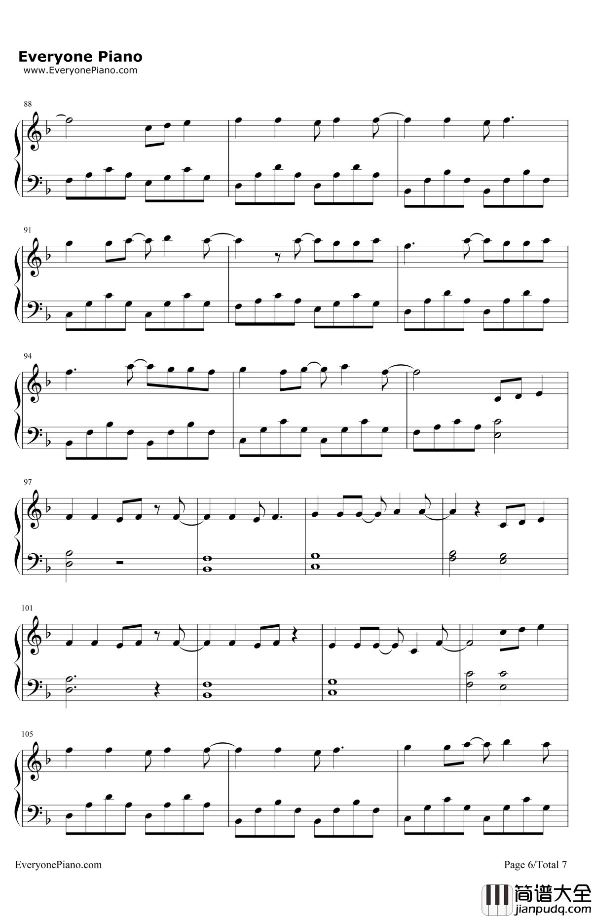 阳光宅男钢琴谱_周杰伦