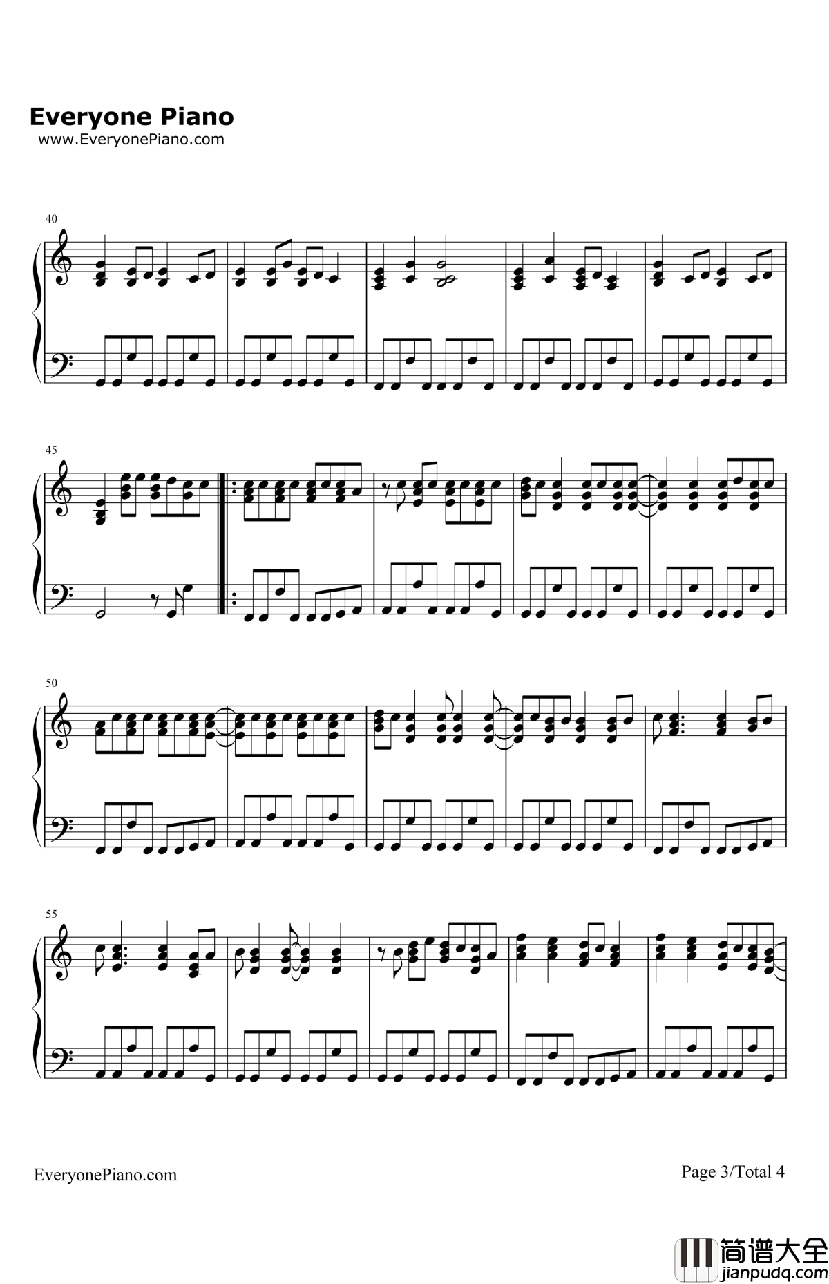 YouLoveMe钢琴谱_KellyClarkson