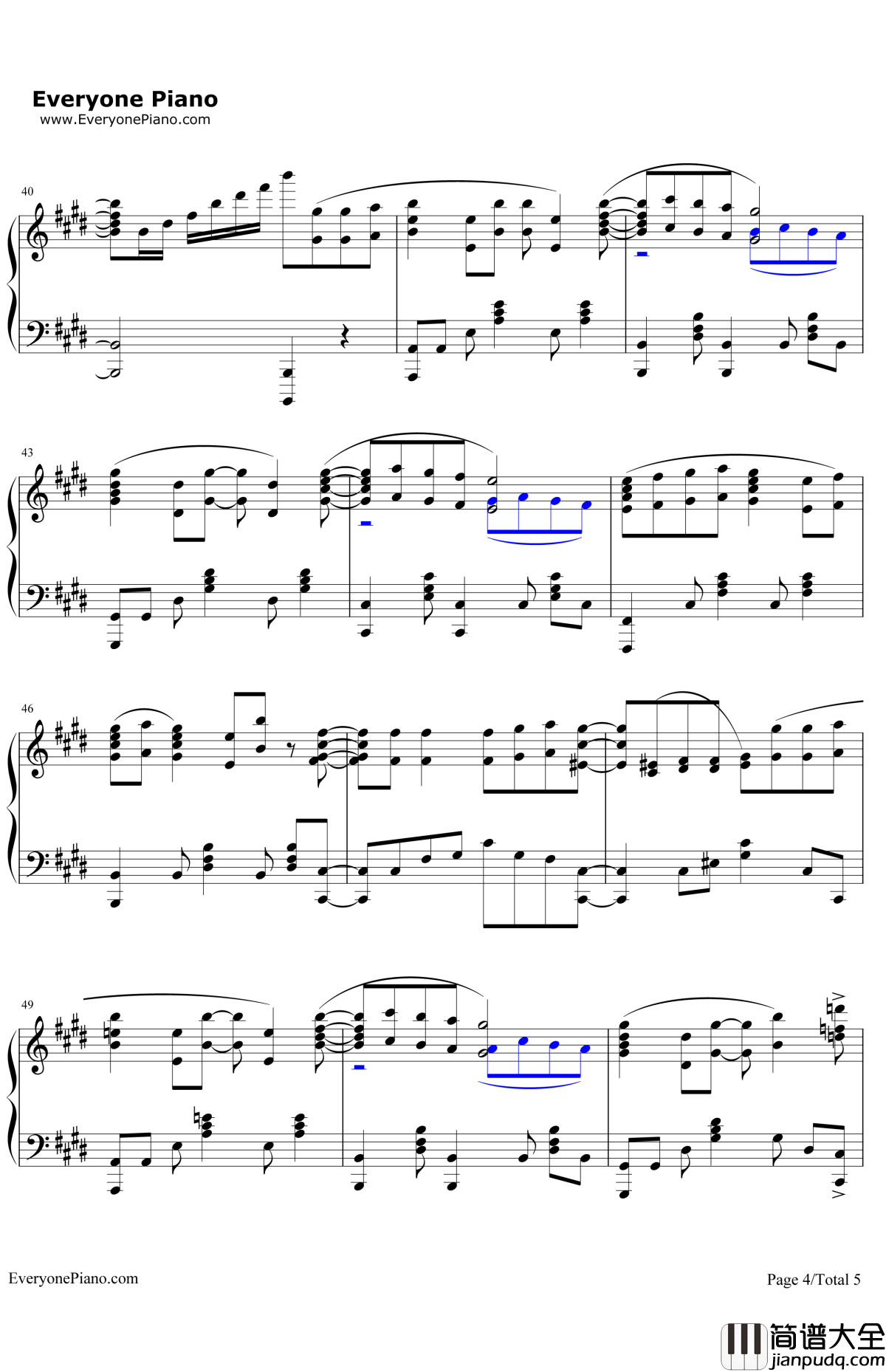 ノーポイッ！钢琴谱_PetitRabbit's_请问您今天要来点兔子吗？第二季OP