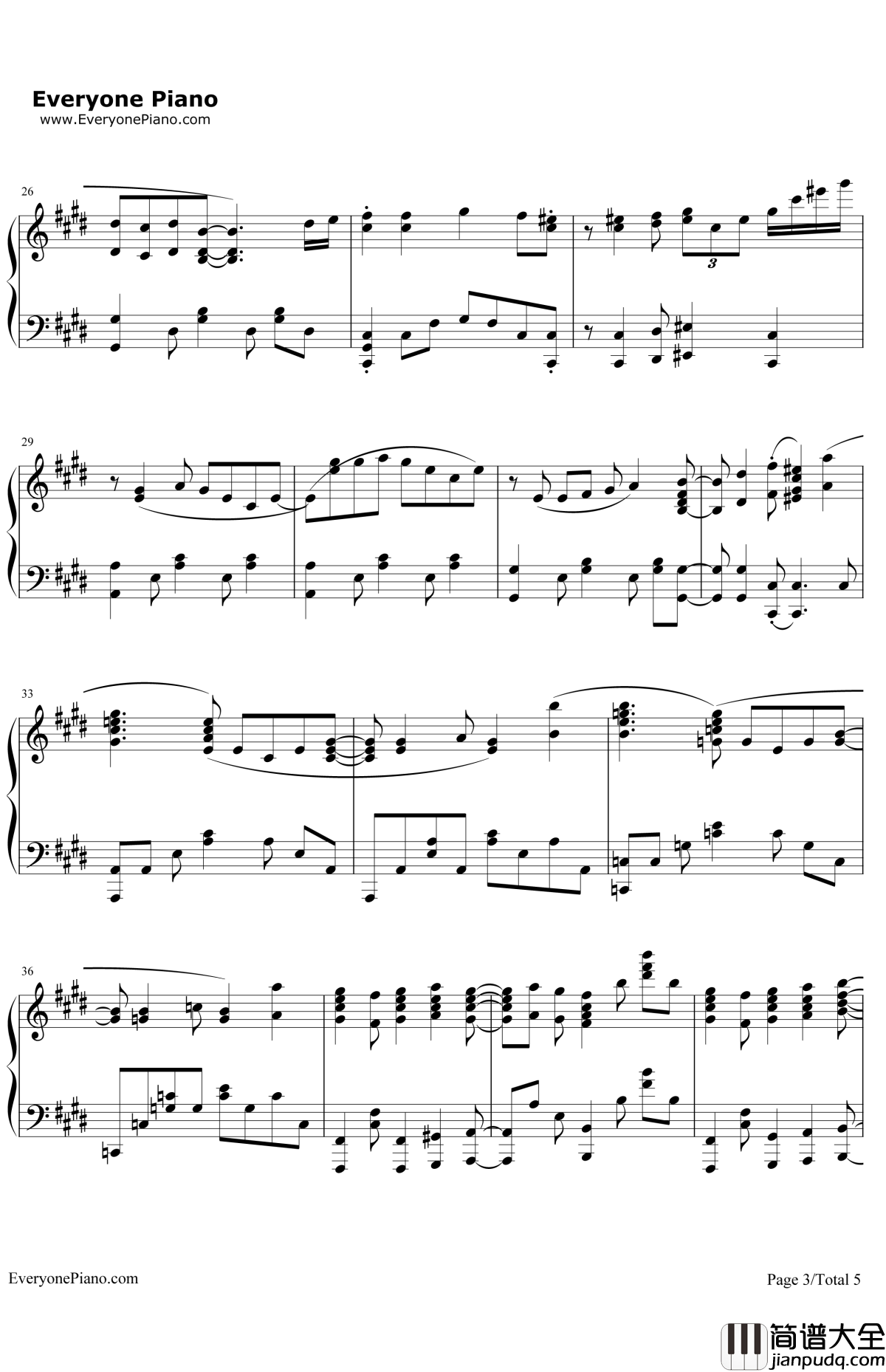 ノーポイッ！钢琴谱_PetitRabbit's_请问您今天要来点兔子吗？第二季OP