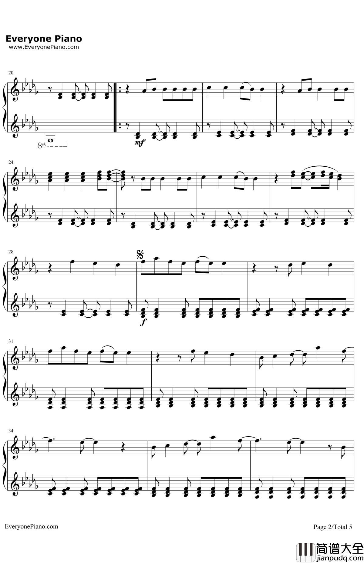 Stitches钢琴谱_ShawnMendes