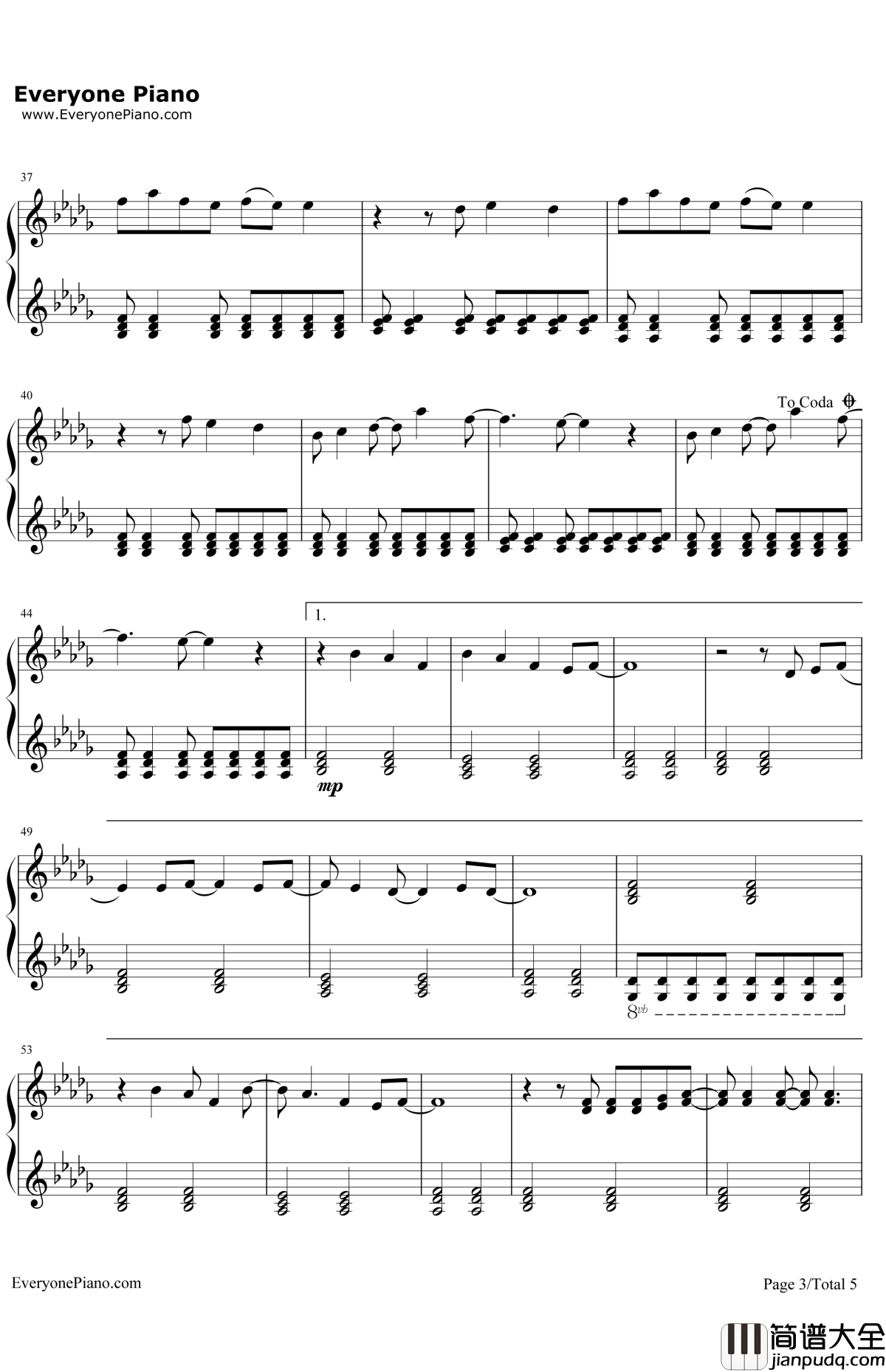 Stitches钢琴谱_ShawnMendes