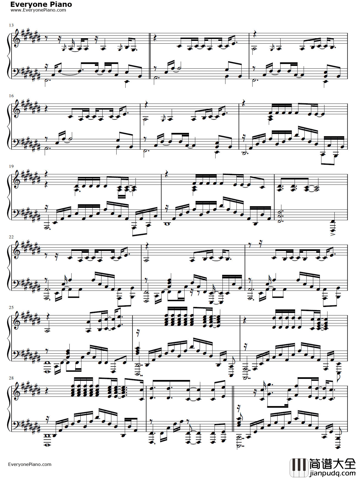 HowCloseYouAre钢琴谱_宫野真守_亚人ED