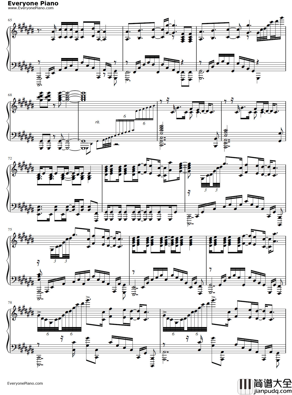 HowCloseYouAre钢琴谱_宫野真守_亚人ED