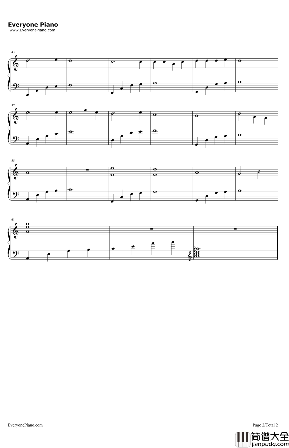 夏日星钢琴谱_火影忍者_火影忍者插曲