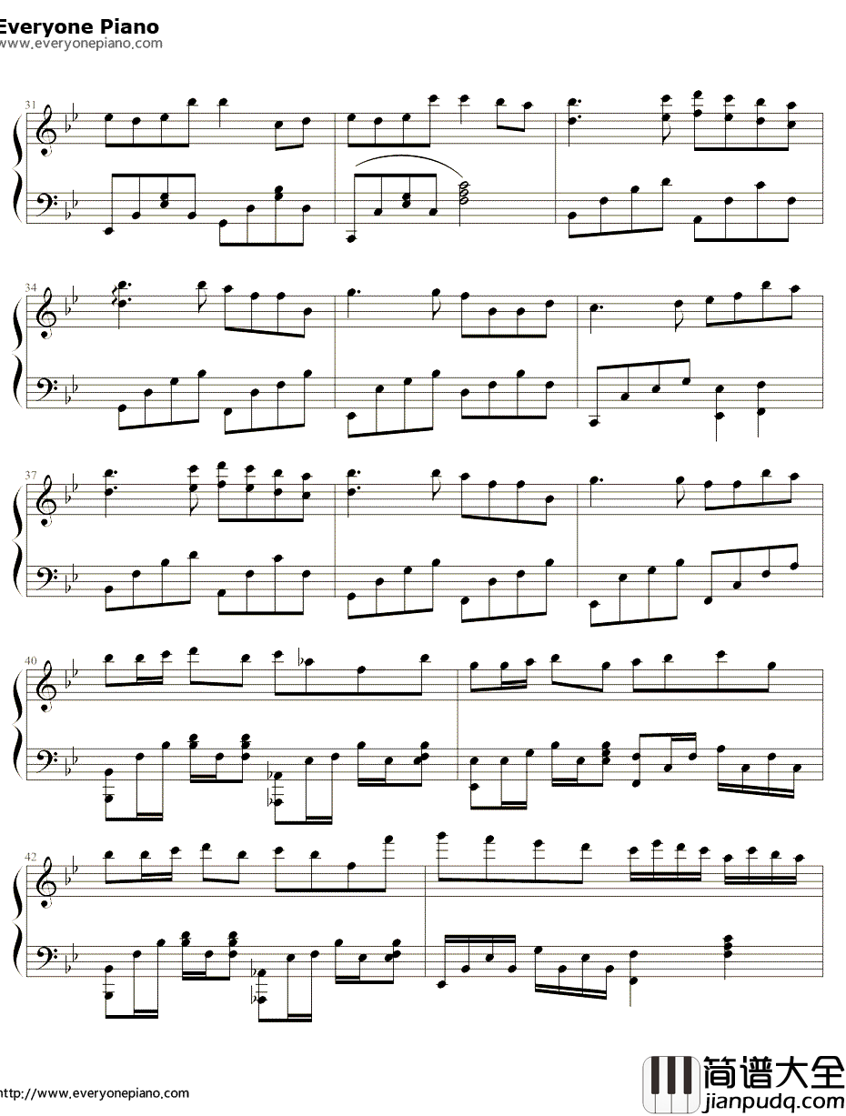 挥着翅膀的女孩钢琴谱__容祖儿