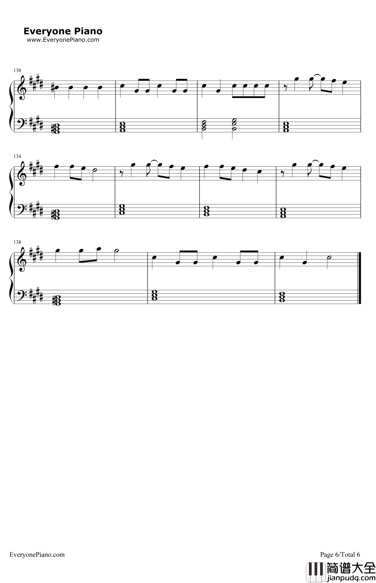 No钢琴谱_MeghanTrainor