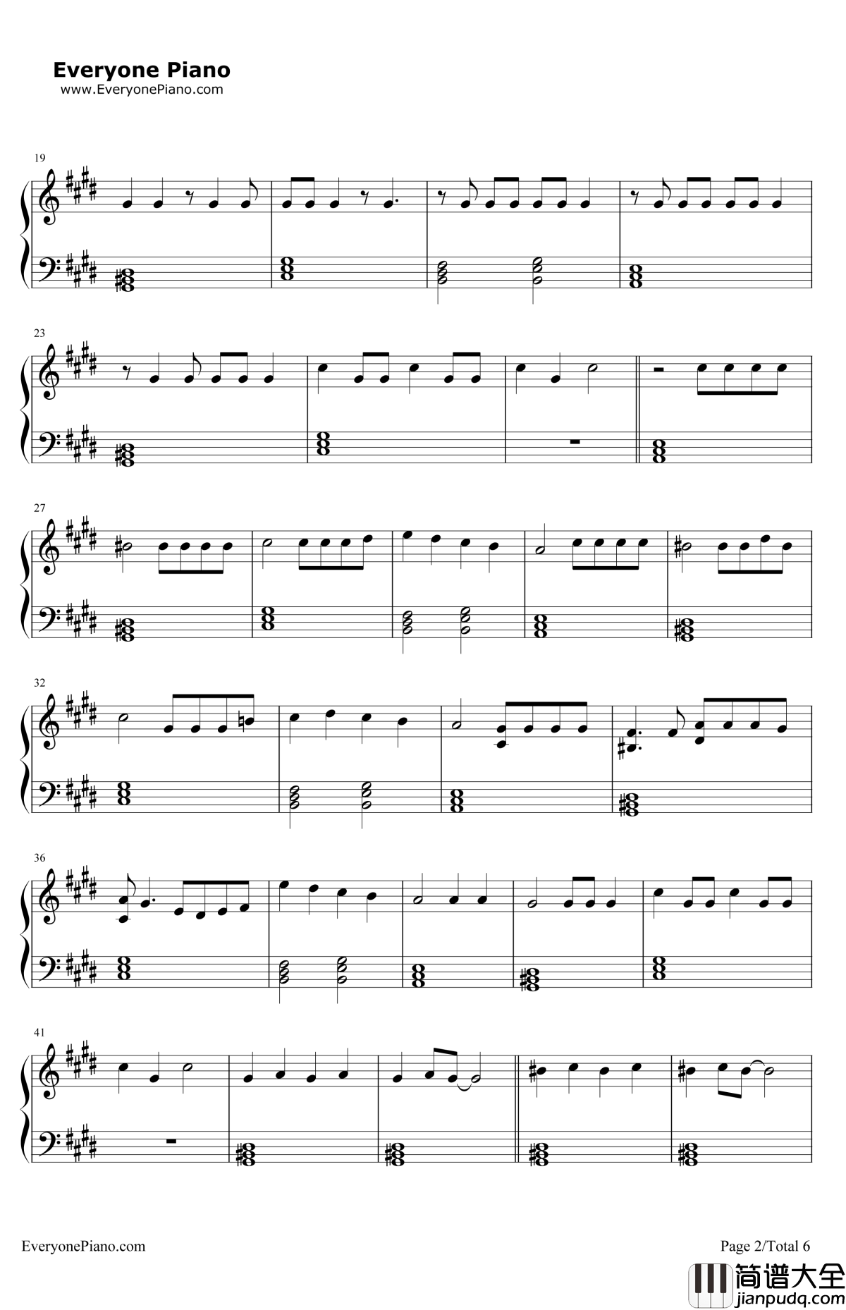 No钢琴谱_MeghanTrainor