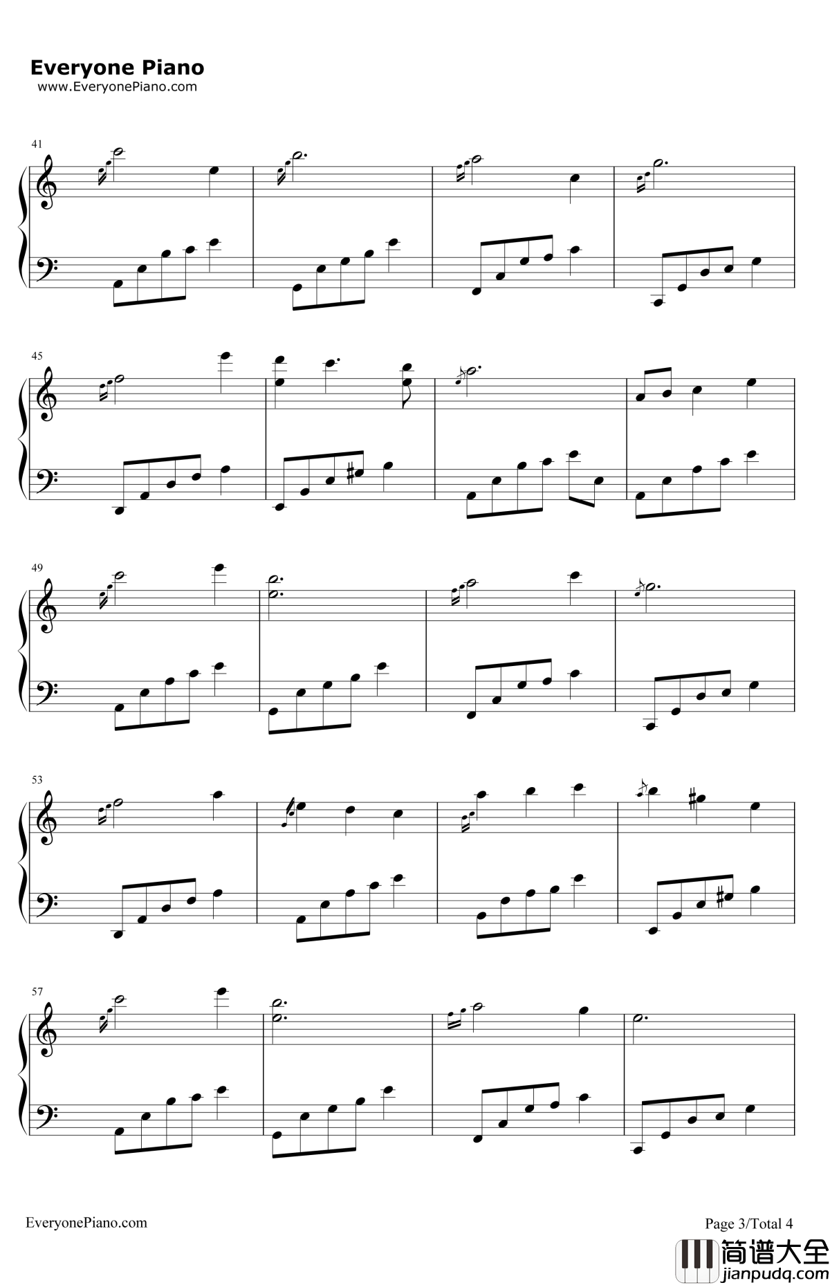 夜的钢琴曲20钢琴谱_石进