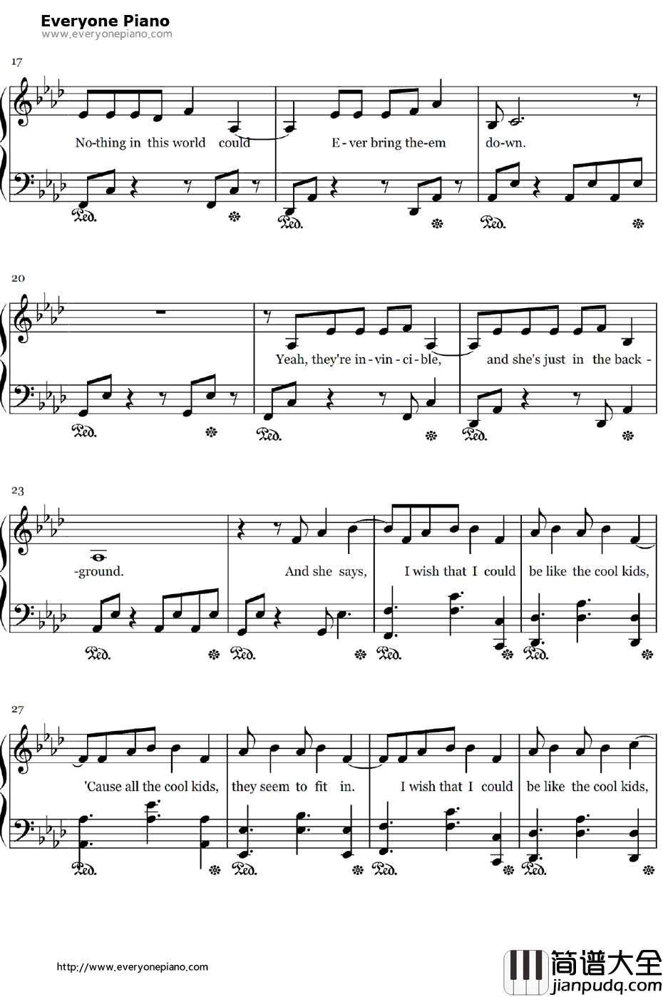 CoolKids钢琴谱_Echosmith