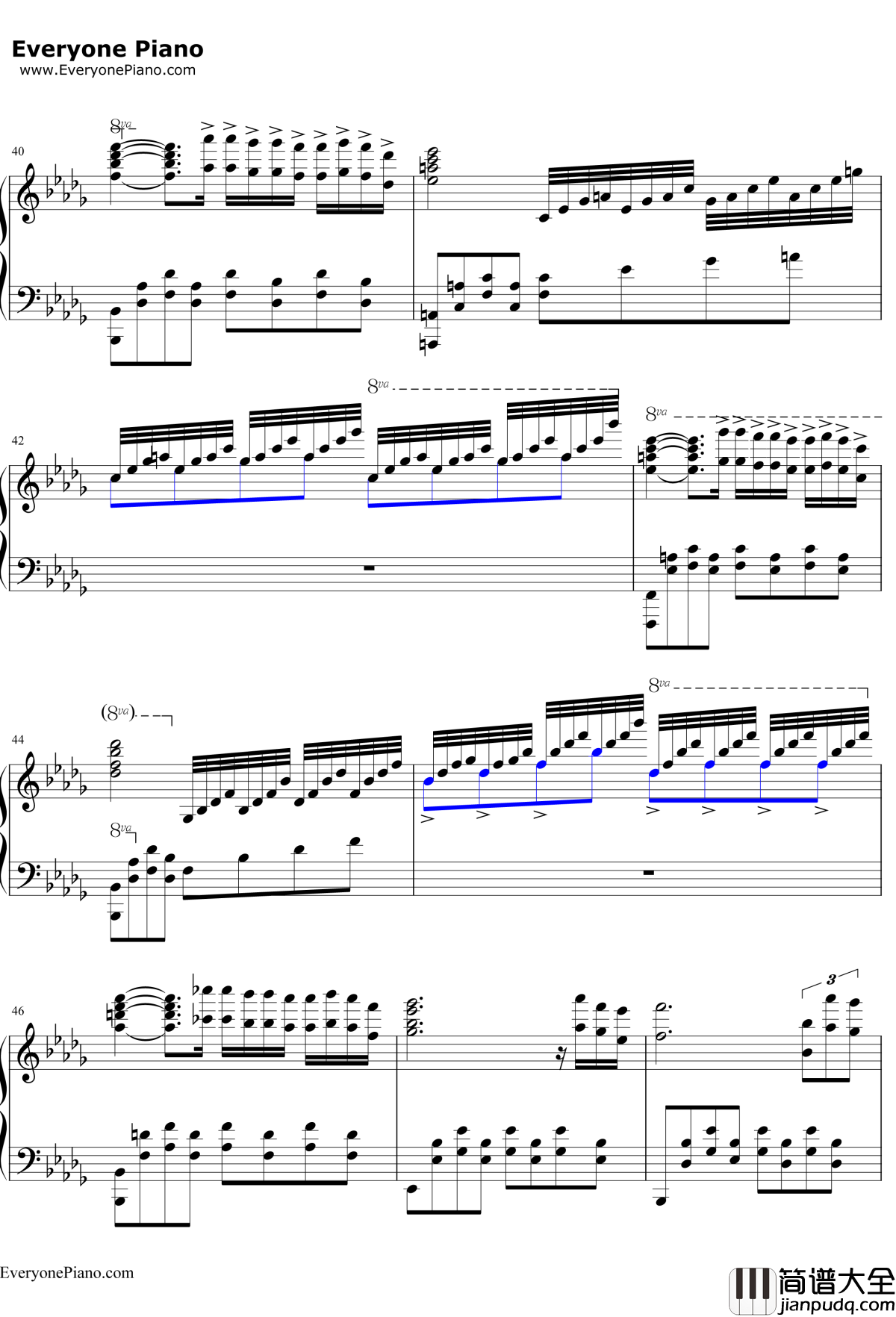 秋日私语钢琴谱_理查德·克莱德曼RichardClayderman_ACommeAmour