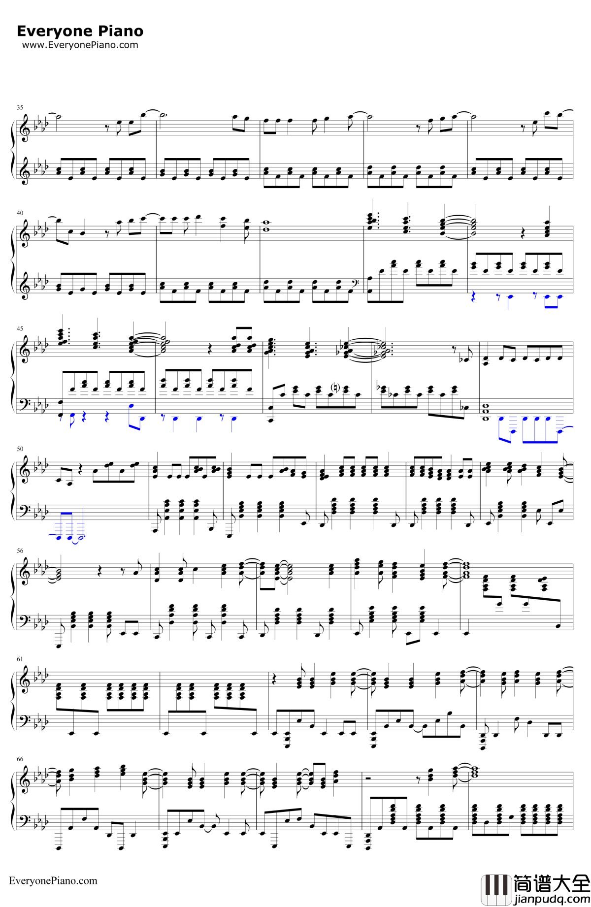 LetItGo完整版钢琴谱_DemiLovato_动画冰雪奇缘主题曲