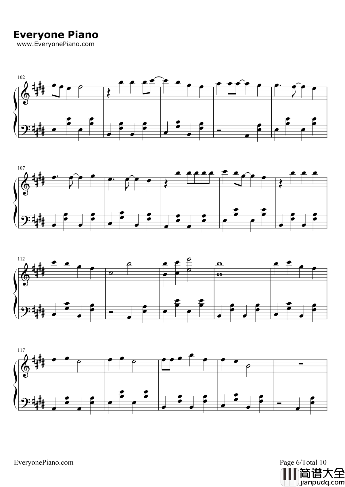 FinalSong钢琴谱_MO