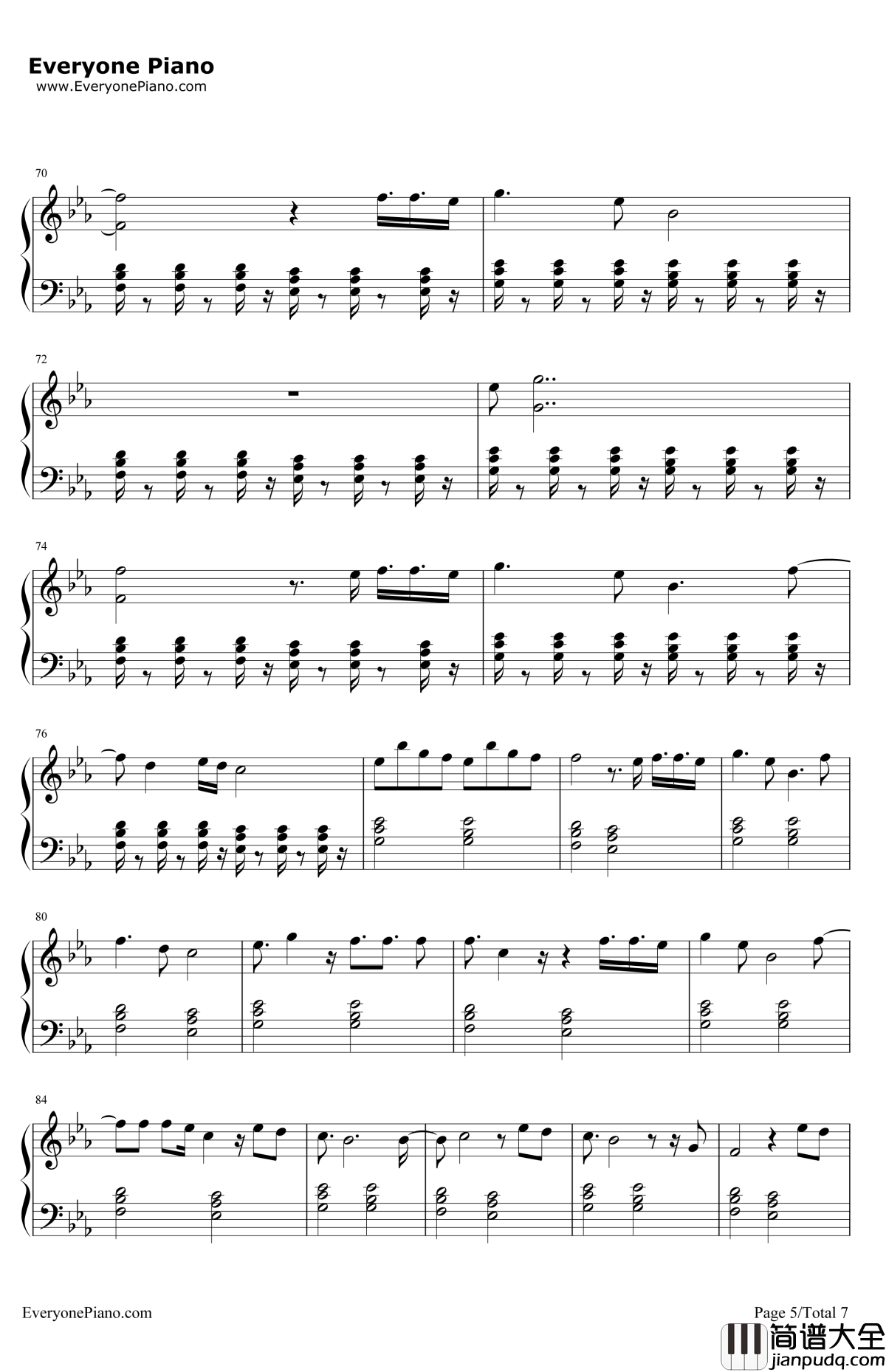 HappyBirthday钢琴谱_Kygo