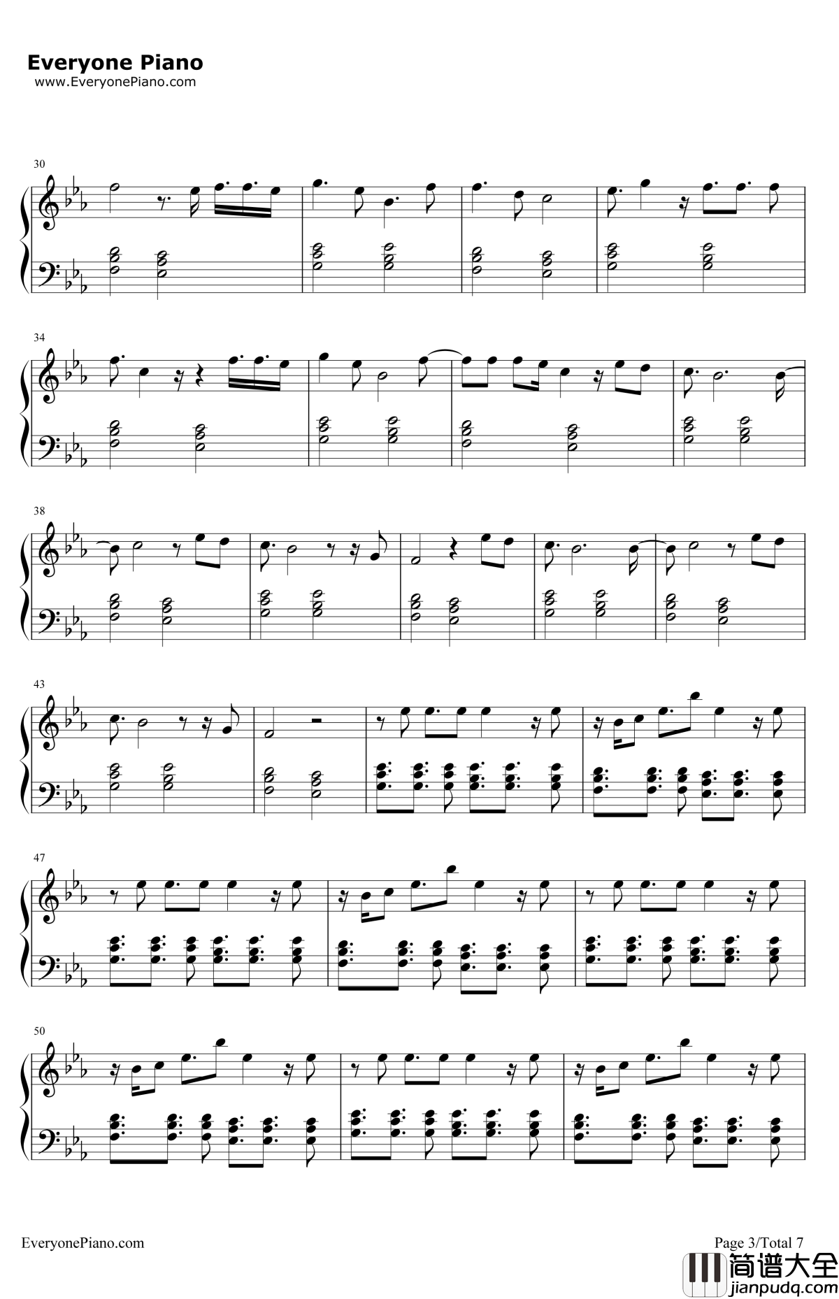 HappyBirthday钢琴谱_Kygo