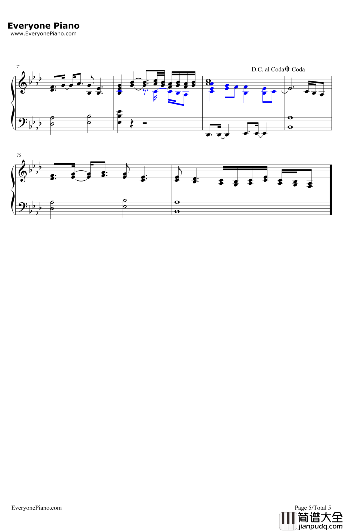 HateThatILoveYou钢琴谱_Rihanna