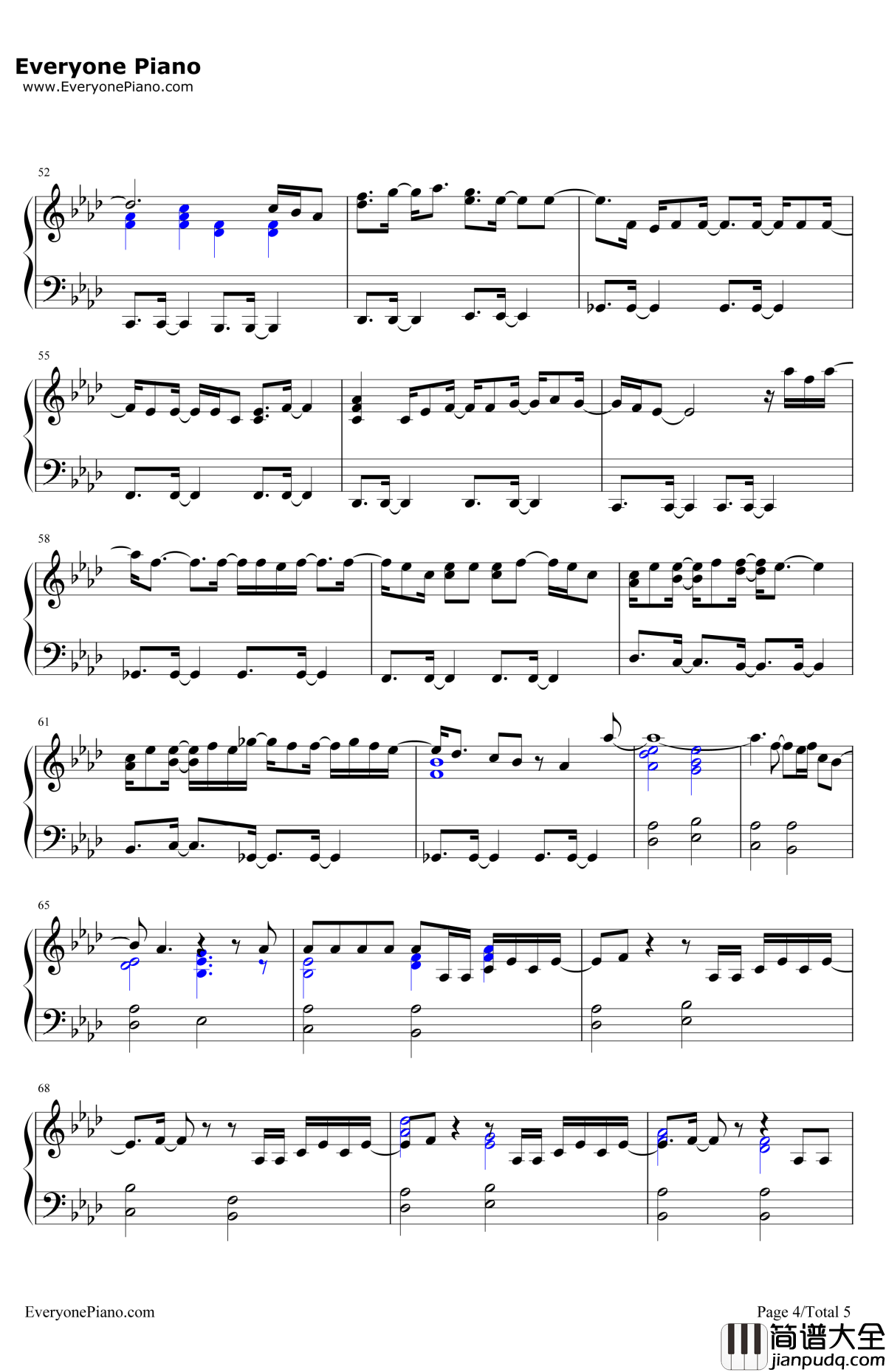 HateThatILoveYou钢琴谱_Rihanna