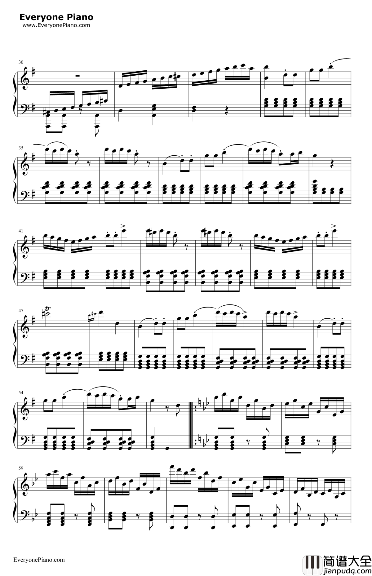 丢失一分钱的愤怒钢琴谱_贝多芬