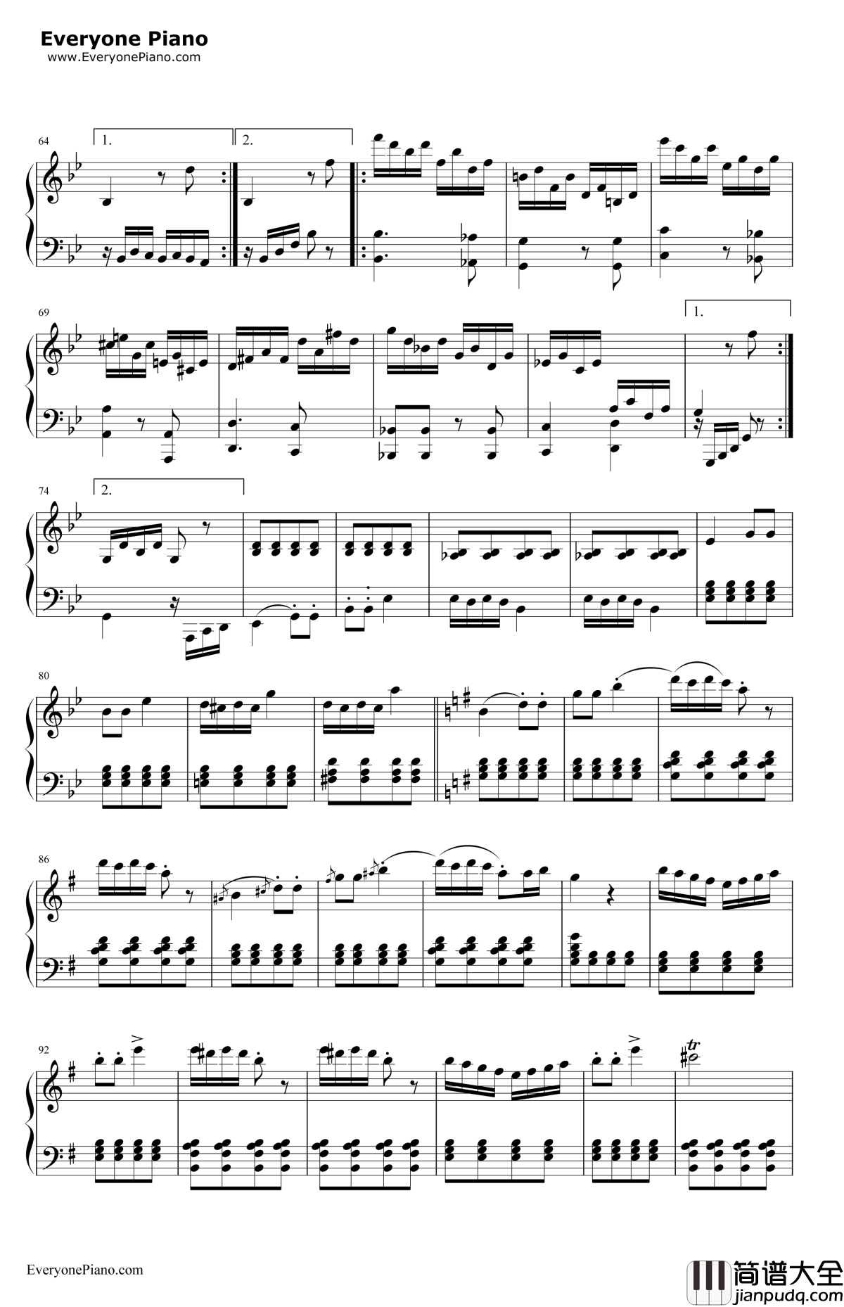 丢失一分钱的愤怒钢琴谱_贝多芬